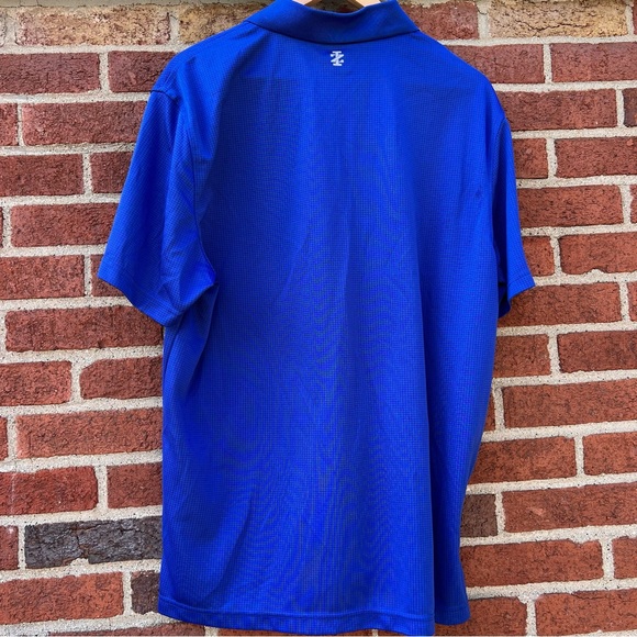 Izod Golf Mens Short Sleeve Polyester Shirt  Blue Performance Size Large - Picture 2 of 7